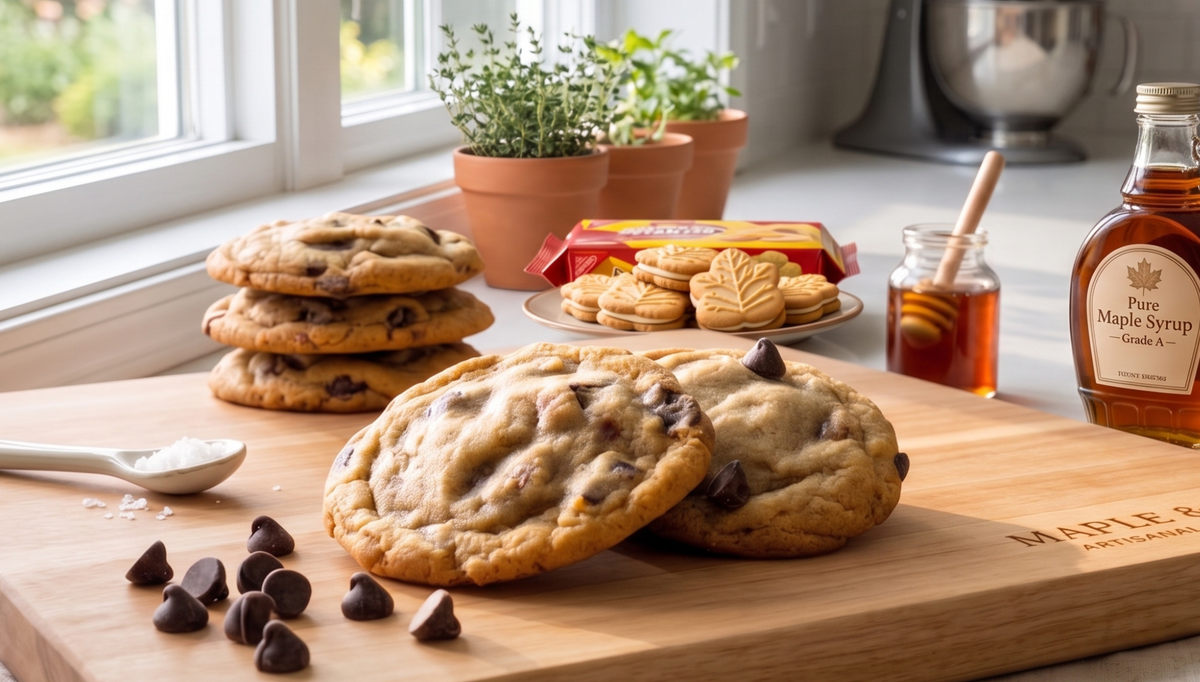 Maple Cream Chocolate Chip Cookies