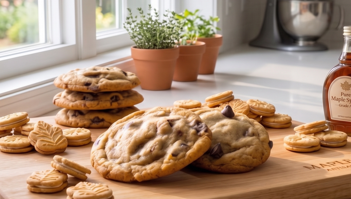 Maple Cream Chocolate Chip Cookies